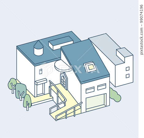 帶坡道的建築物 99074196