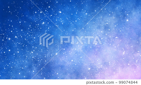 手繪水彩星空，閃光背景 99074844