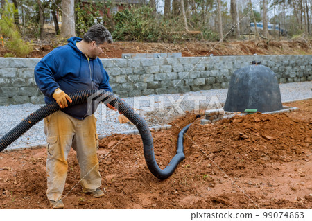 It is drainage pipe to be laid on parking lot that is covered in gravel and includes a driveway for car parking lot. It is drainage pipe to be laid on parking lot that is covered in gravel and includes a driveway for car parking lot. 99074863