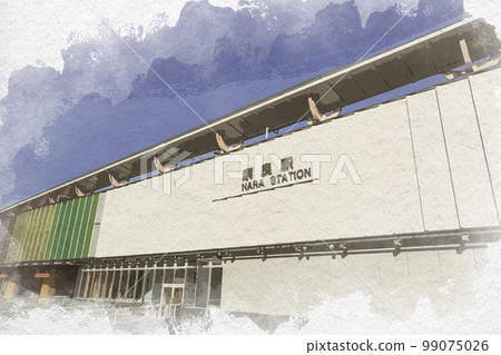 水彩風格 JR奈良站西口 奈良縣奈良市 水彩風格 JR奈良站西口 奈良縣奈良市 99075026