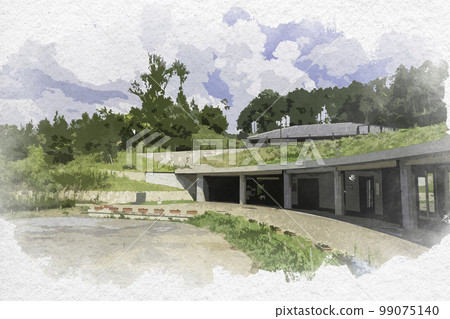 Watercolor-style Kitora Tumulus Mural Experience Museum, Shijin no Yakata, Asuka Village, Nara Prefecture 99075140