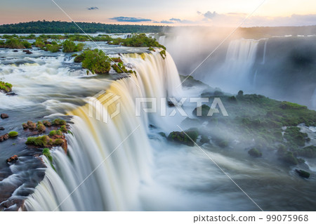 Iguacu falls on Argentina Side from southern Brazil side, South America Iguacu falls on Argentina Side from southern Brazil side, South America 99075968