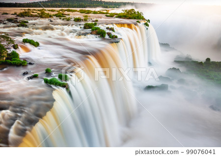Iguacu falls on Argentina Side from southern Brazil side, South America Iguacu falls on Argentina Side from southern Brazil side, South America 99076041