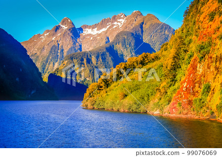 Dramatic Doubtful Sound landscape, South Island of New Zealand 99076069