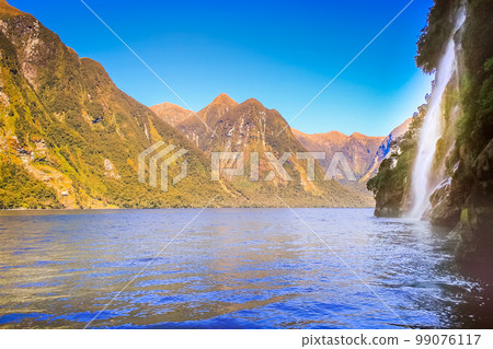 Dramatic Doubtful Sound landscape, South Island of New Zealand 99076117