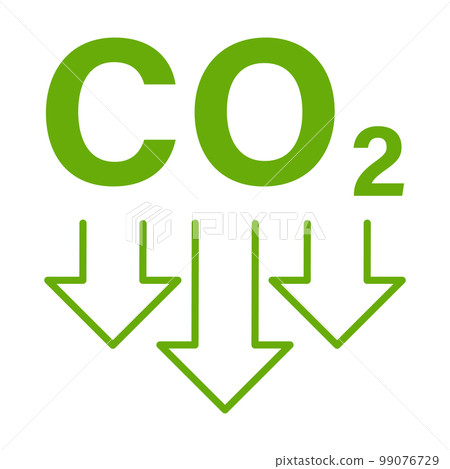 reducing CO2 emissions icon vector stop climate change sign for graphic design, logo, website, social media, mobile app, ui illustration 99076729