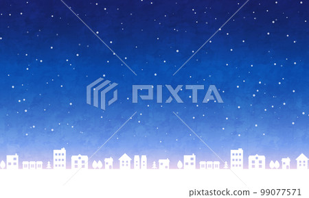 Vector illustration background of a snowy cityscape Vector illustration background of a snowy cityscape 99077571