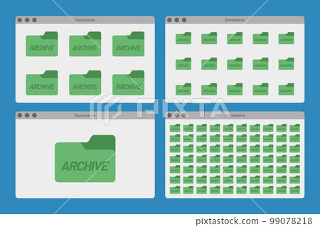 desktop interface window with folders isolated simple ui vector flat illustration desktop interface window with folders isolated simple ui vector flat illustration 99078218