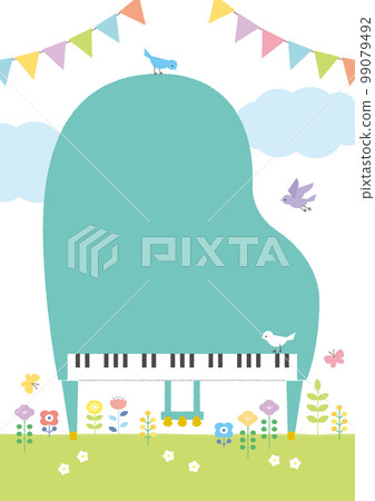 Piano background illustration 99079492