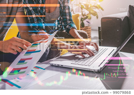 People work together in a modern office as teamwork and partner People work together in a modern office as teamwork and partner 99079868