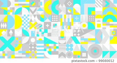 Seamless Colorful Abstract Vector Bauhaus Geometric Pattern Design Background Art Seamless Colorful Abstract Vector Bauhaus Geometric Pattern Design Background Art 99080012