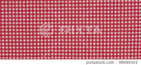 Red checkered tablecloth background texture. Horizontal banner Red checkered tablecloth background texture. Horizontal banner 99080303