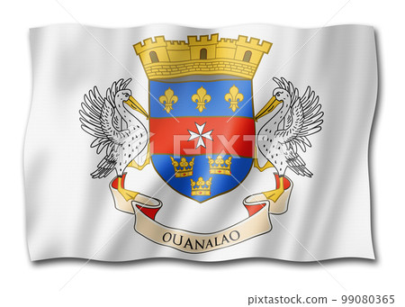 Saint Barthelemy flag, Overseas Territories of France 99080365