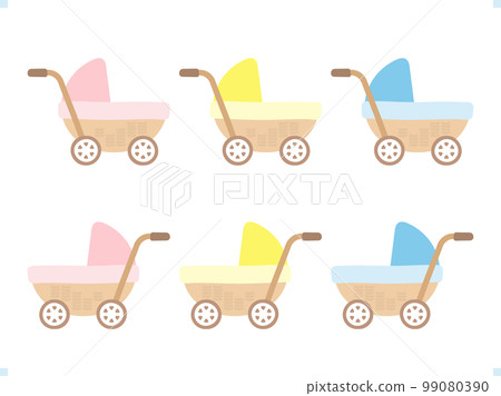 嬰兒車插畫素材無描邊 99080390