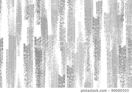Vertical tire tread print or car track with grunge effect seamless pattern Vertical tire tread print or car track with grunge effect seamless pattern 99080503