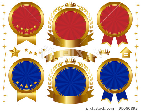 Luxury emblem 6 types and decoration set red & blue Luxury emblem 6 types and decoration set red & blue 99080892