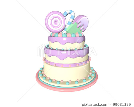3d rendering cartoon cake element element 99081359