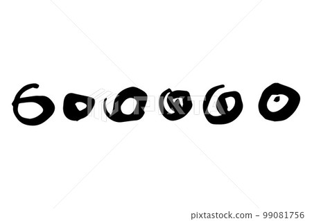Vector grunge round brushes. Black stroke, stain 99081756
