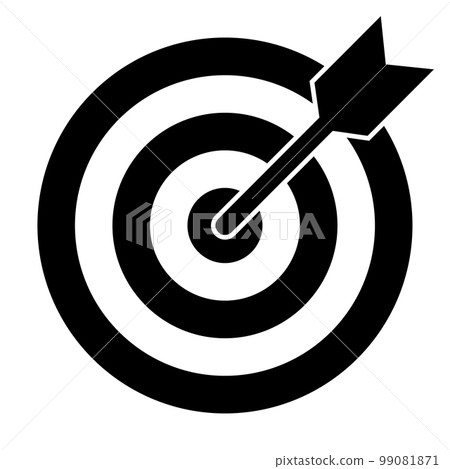 Simple target and arrow icon (black) Simple target and arrow icon (black) 99081871