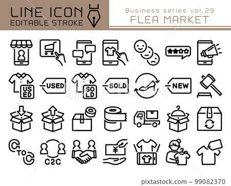 Line icon商業系列第29期跳蚤市場網站 99082370