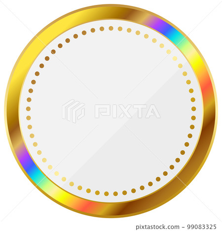 Rainbow emblem white & gold 99083325