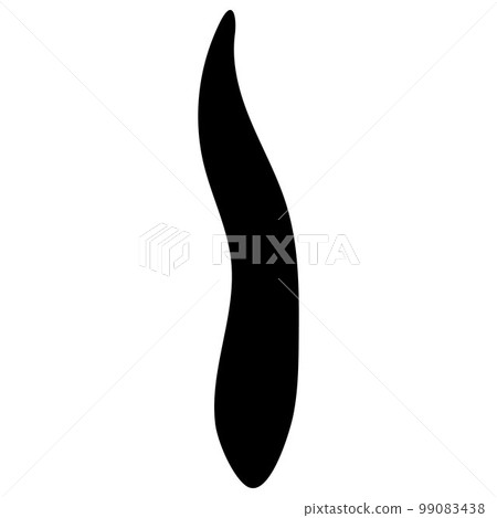 Seaweed Silhouette Illustration Isolated on White Background. Vector Black Algae Illustration. 99083438