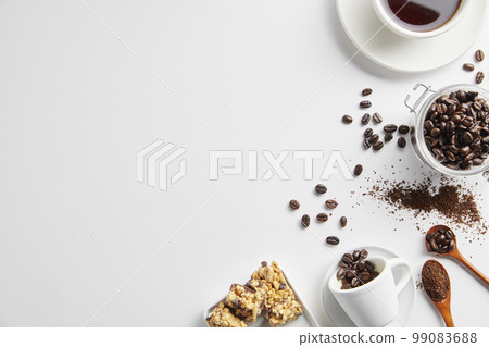 Coffee brewed from freshly roasted beans Coffee brewed from freshly roasted beans 99083688