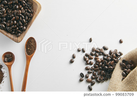 Coffee brewed from freshly roasted beans Coffee brewed from freshly roasted beans 99083709