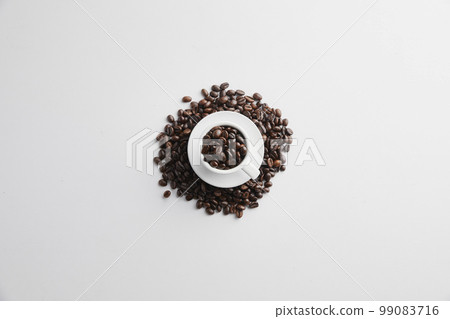 Coffee brewed from freshly roasted beans Coffee brewed from freshly roasted beans 99083716