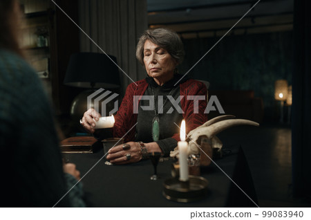Mature witch reading spell for client 99083940