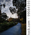 Onogawa shady road at dusk 99084593