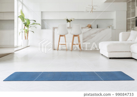 Exercise mat for home yoga in the living room 99084733