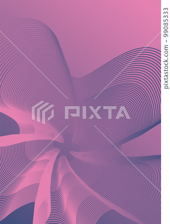 Cover with minimalist design with wavy lines. Cover with minimalist design with wavy lines. 99085333