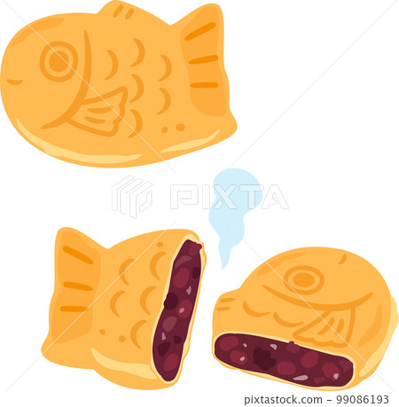 Taiyaki cut in half Taiyaki cut in half 99086193