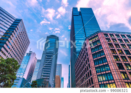 Tokyo cityscape in Japan View of office buildings in front of Otemachi station Tokyo cityscape in Japan View of office buildings in front of Otemachi station 99086321