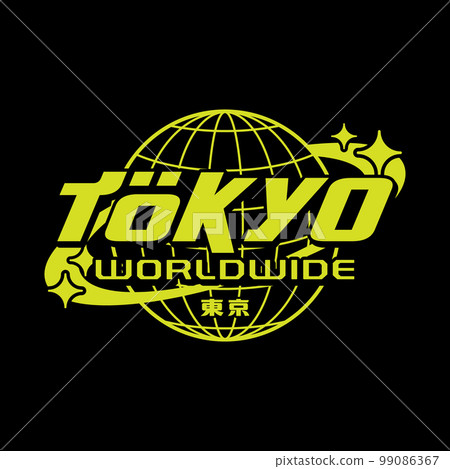 Tokyo japan streetwear y2k slogan tshirt logo icon