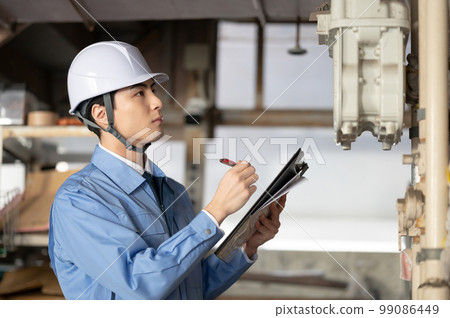 Male in work clothes Inspection Inspection 99086449
