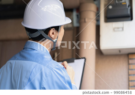 Male in work clothes Inspection Inspection Male in work clothes Inspection Inspection 99086458