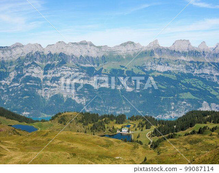 Kulfirsten and Seealp seen from Flumserberg (St.Gallen, Switzerland) Kulfirsten and Seealp seen from Flumserberg (St.Gallen, Switzerland) 99087114