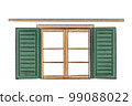 A simple and stylish small window like a cafe 99088022