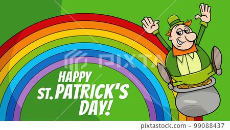 Saint Patrick Day design with cartoon Leprechaun Saint Patrick Day design with cartoon Leprechaun 99088437