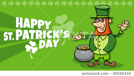 Saint Patrick Day design with cartoon Leprechaun character Saint Patrick Day design with cartoon Leprechaun character 99088439