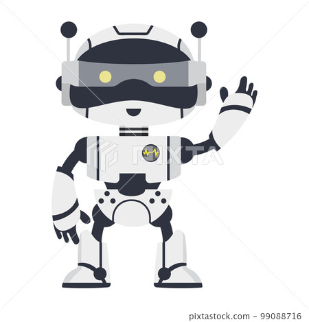 Cute Cartoon techology Ai robot flat Cute Cartoon techology Ai robot flat 99088716