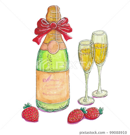 champagne with strawberries champagne with strawberries 99088910