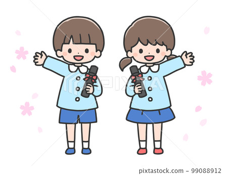 畢業典禮男孩和女孩 畢業典禮男孩和女孩 99088912