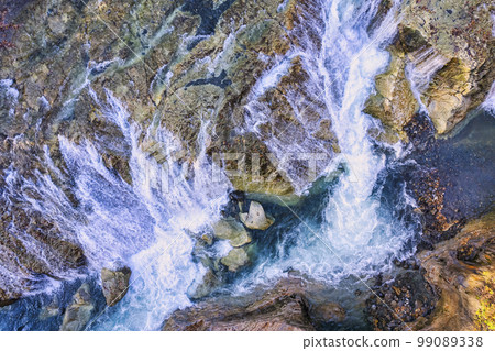 Aerial view of "Otaki Niagara Falls" in late autumn 99089338