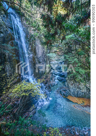 [Gifu] The highly transparent Tsukechi River and Tsukechi Gorge shine in emerald green, so beautiful and soothing, and the rock fish is also delicious. 99090303