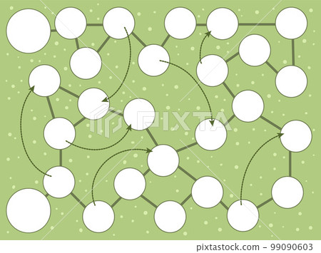 Vector boardgame template. Blank black and white board game isolated on white background. Preschool printable educational activity or worksheet sample. Playing field illustration Vector boardgame template. Blank black and white board game isolated on white background. Preschool printable educational activity or worksheet sample. Playing field illustration 99090603