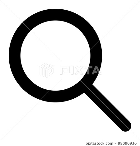 simple line drawing magnifying glass icon 99090930