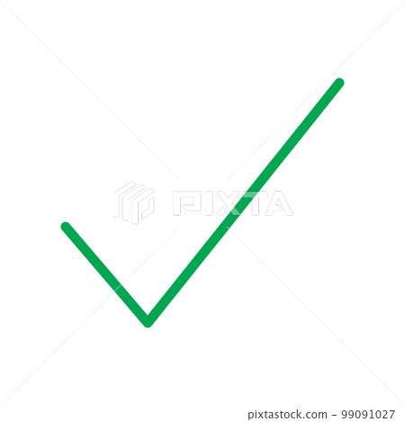 Check icon line isolated on white background. Black flat thin icon on modern outline style. Linear symbol and editable stroke. Simple and pixel perfect stroke vector illustration. 99091027
